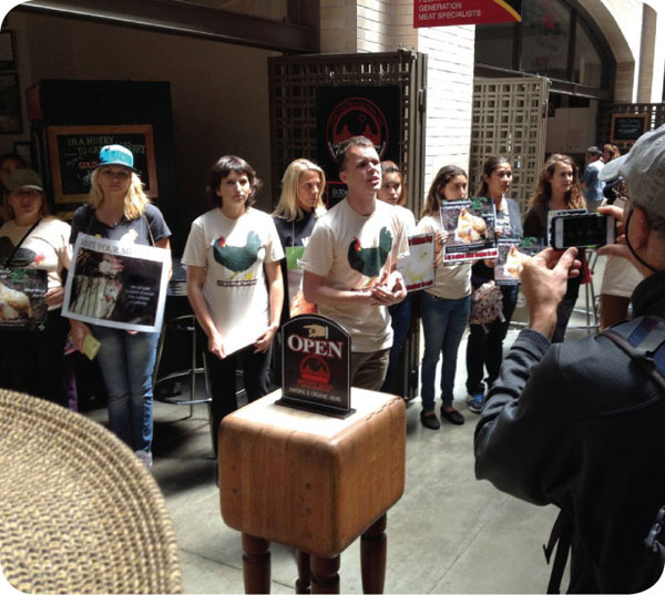 International Respect For Chickens Day Protest Blasts San Francisco Meat Company Upc Summer