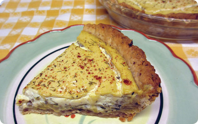 vegan caramelized onion tart