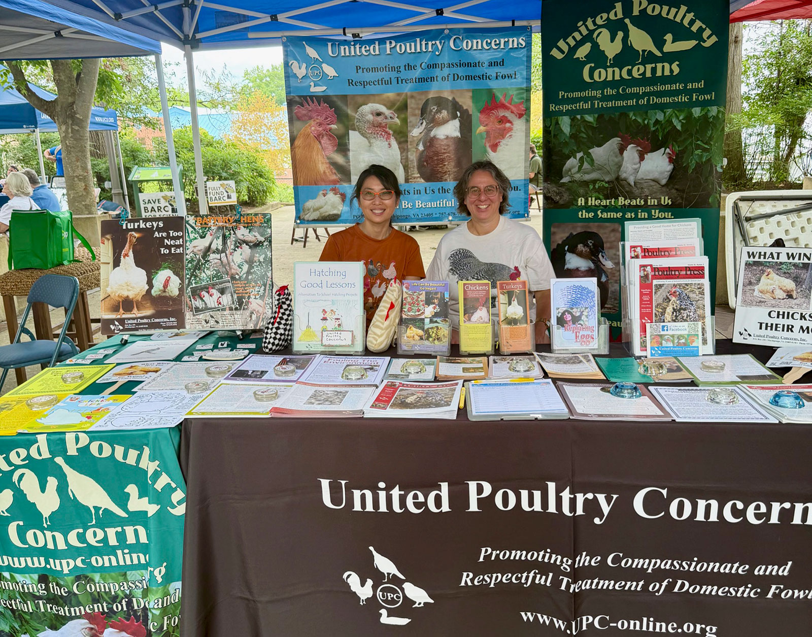Liqin and Jessica Tabling for UPC at Greenbelt Labor Day Festival