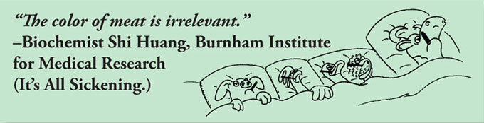 the color of meat is irrelevant