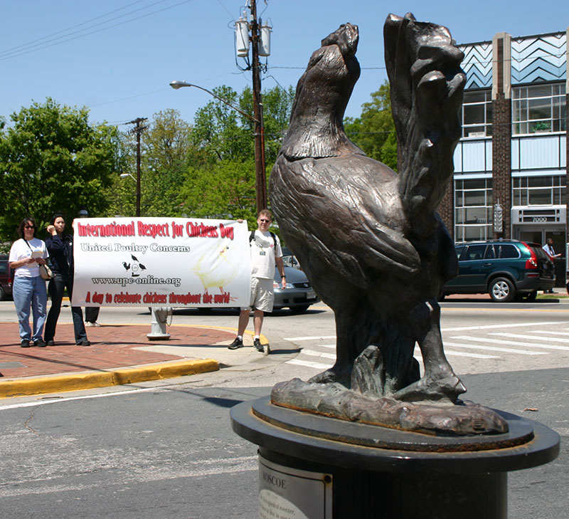 Activists gather at Roscoe Statue